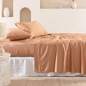 Pillow Talk 400 Thread Count Bamboo Cotton Fitted Sheet by Habitat offer
