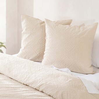 Pillow Talk Celine Stone European Pillowcase by Habitat offer