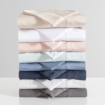 Pillow Talk 400 Thread Count Bamboo Cotton Sheet Set by Habitat offer