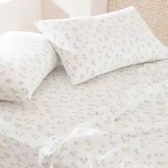 Pillow Talk Palm Breeze Printed Flannelette Sheet Set by Habitat offer