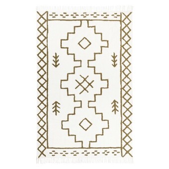 Pillow Talk Farrah Olive Floor Rug by Habitat offer