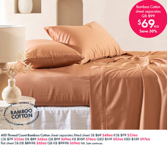 Pillow Talk 400 Thread Count Bamboo Cotton offer