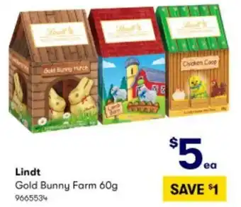 BIG W Lindt Gold Bunny Farm 60g 9665534 offer