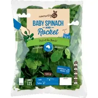 IGA Community Co Baby Spinach with Rocket or Aussie Mix 120g offer
