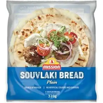 IGA Mission Souvlaki Plain Bread 320g offer