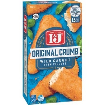 IGA I&J Fish Wild Caught Original Crumb 1kg or Beer Batter Fish Fillets 1.03kg offer