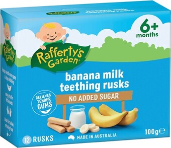 IGA Rafferty's Garden Banana Milk Teething Rusks 100g offer