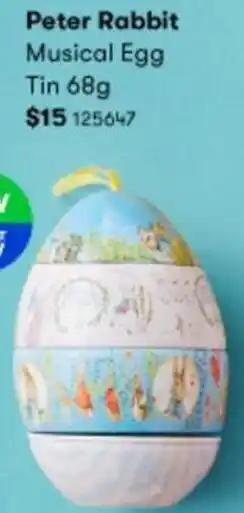 BIG W Peter Rabbit Musical Egg 125647 offer