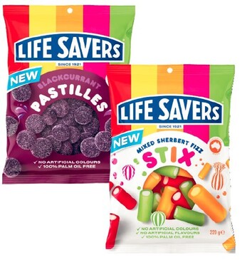 Coles Lifesavers Sharebag 180g-220g offer