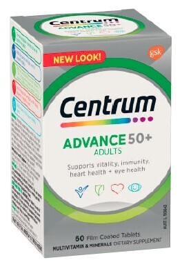 Coles Centrum Advance 50+ or Multivitamin Mineral 60 Pack offer