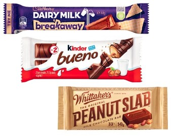 Coles Cadbury Medium Bar 30g-60g, Kinder Bueno Bar 39g-43g or Whittaker’s Slab 45g-50g offer