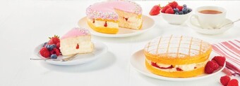 Coles Coles Bakery Cream Filled Sponge Cake 380g-450g offer