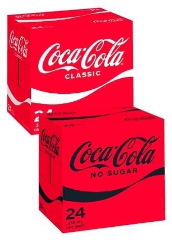 Coles Coca-Cola Soft Drink 24x375mL offer