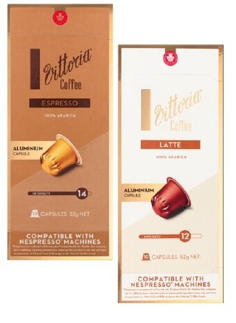 Coles Vittoria Nespresso Compatible Coffee Capsules 10 Pack offer