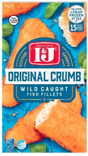 Coles I&J Original Crumbed Fish Fillets 1kg offer