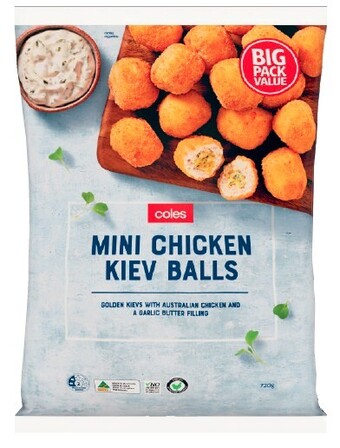Coles Coles Mini Chicken Kiev Balls 720g offer
