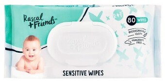 Coles Rascal + Friends Sensitive Wipes 80 Pack offer