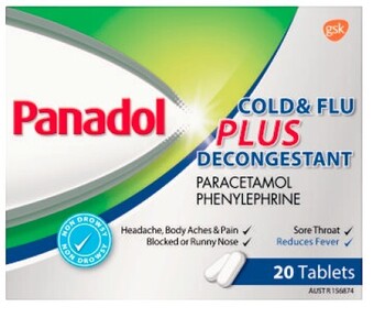 Coles Panadol Cold & Flu Plus Decongestant 20 Pack* offer