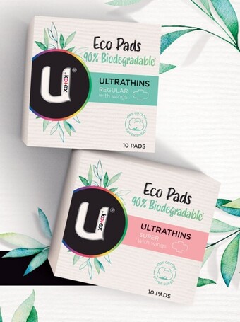 Coles U By Kotex Eco Pads Regular or Super 10 Pack offer
