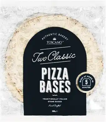 Toscano Authentic Italian Pizza Bases 300g Pk 2