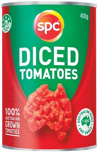 Woolworths SPC Diced or Crushed Tomatoes 400g offer