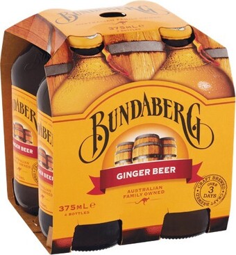 Woolworths Bundaberg Ginger Beer or Sparkling Mixers Varieties 4 x 375ml offer