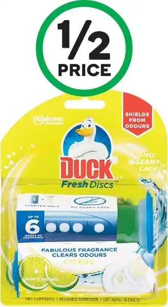 Woolworths Duck Fresh Discs Toilet Cleaner Citrus 36ml offer