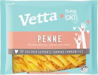 Woolworths Vetta Rural Aid Penne 500g offer