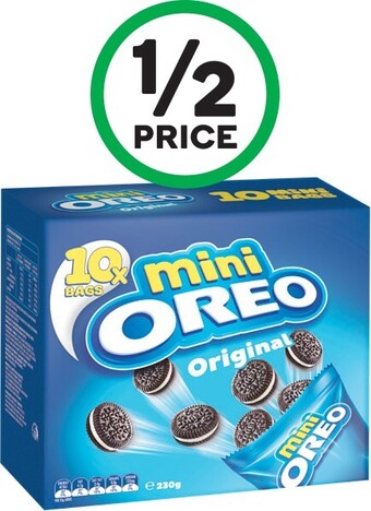 Woolworths Oreo Mini Multipack 230g Pk 10 offer