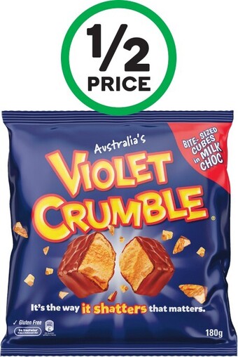 Woolworths Violet Crumble Choc Bites 170-180g offer