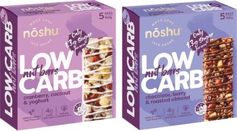 Woolworths Noshu Low Carb Bars 160g Pk 5 offer