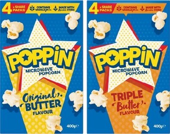 Woolworths Poppin Microwave Popcorn 400g offer