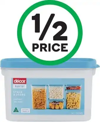 Woolworths Decor Pantry Everyday Stack & Store Oblong 1.2 Litre offer