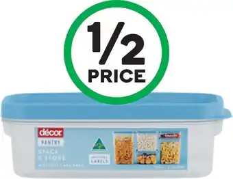 Woolworths Decor Pantry Everyday Stack & Store Oblong 550ml offer