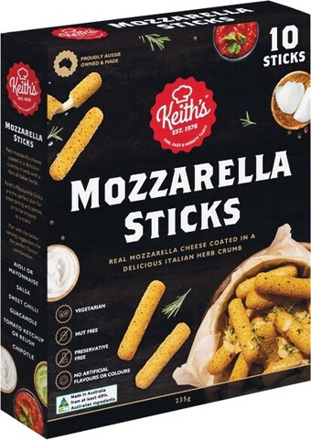Woolworths Keith’s Foods Mini Dagwood Dogs or Mozzarella Sticks 235-270g offer