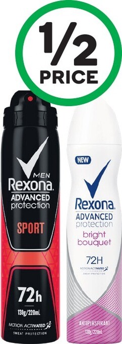 Woolworths Rexona Advanced Antiperspirant Deodorant 220ml offer