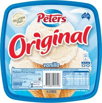 Woolworths Peters Original Ice Cream 4 Litre – From the Freezer offer