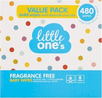 Woolworths Little One’s Baby Wipes Pk 480 offer
