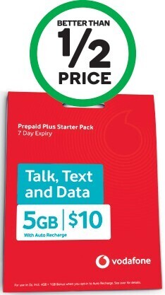 Woolworths Vodafone $10 Starter Pack~ offer