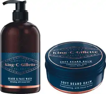 Woolworths King C Gillette Beard Balm or Moisturiser 100ml or King C Gillette Beard & Face Wash 350ml offer