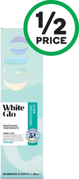 Woolworths White Glo Toothpaste 205g offer