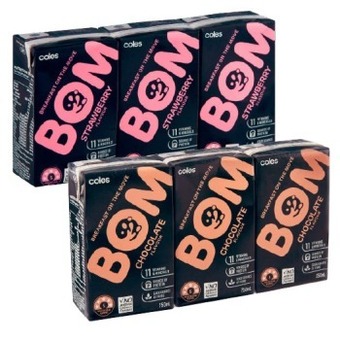 Coles Coles BOM Liquid Breakfast 3x250mL offer