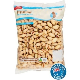 Coles Australian Roasted & Salted Pistachios 800g Pack