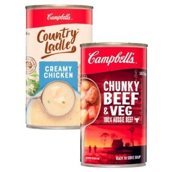 Coles Campbell’s Country Ladle or Chunky Soup 495g-505g offer