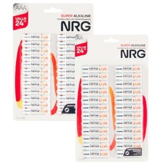 Coles NRG Batteries AA or AAA 24 Pack offer
