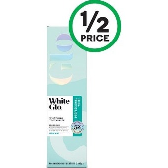Woolworths White Glo Toothpaste 205g offer