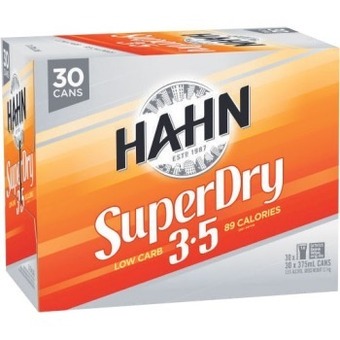 Coles Hahn Super Dry 3.5 Block Cans 30x375mL offer