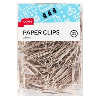 Coles Coles Assorted Paper Clips 180 Pack offer