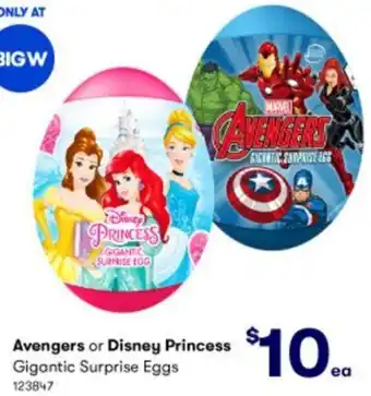 BIG W Avengers or Disney Princess 123847 offer