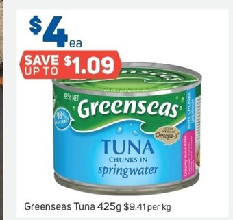 Foodland Greenseas Tuna 425g offer